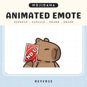 Capivara Twitch Emotes Animação Reversa Carta Uno Fofa Chibi Capivara Bara Animada Engraçada Transmissão Kawaii Emote Vtuber Chute Emot Ao Vivo Emoji Engraçado