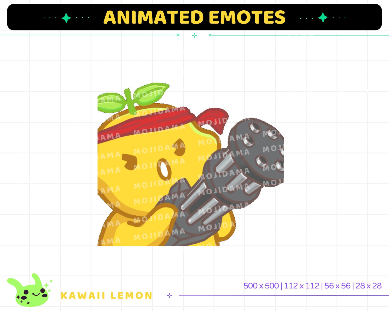 Lemon Emotes Kawaii Lemon Animated Emotes: Twitch Stream Pack (digital Download ...