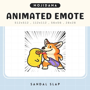 Corgi Sandal Slap Animated Emote: Funny Twitch/Discord Stream Overlay (Digital Download)