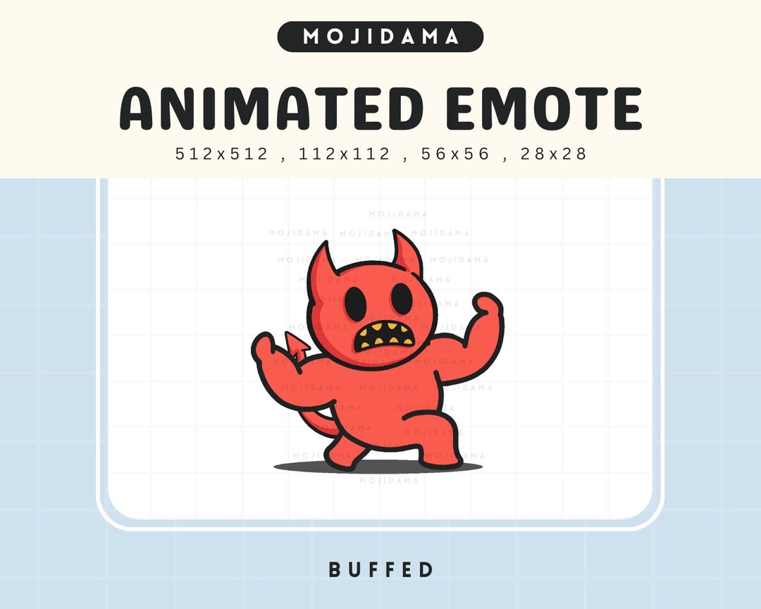 Buff Devil Ghost Emote: Spooky Halloween Gym Animation (digital ...