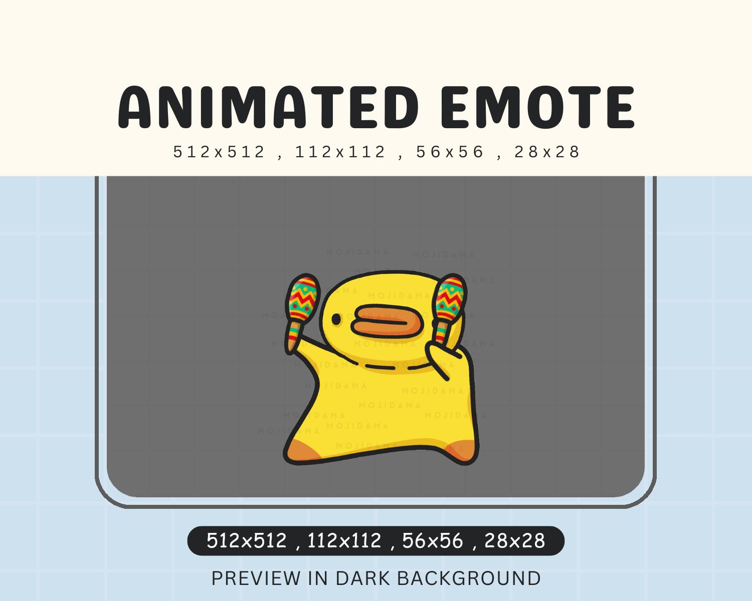 Duck Rave Gif Animated Duck Rave Emote: Funny Chibi Twitch/discord/youtube (digital ...