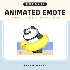 Panda Dance Emotes Animated Twitch Summer Vibes Emote Chibi Cute Vtuber Animation Cozy Live Stream Gaming Kick Discord Youtube Funny