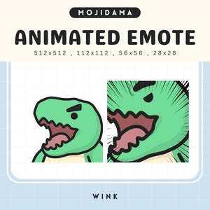 Animated Tyrannosaurus Rex Twitch Emote: Funny Chibi Dinosaur (Digital Download)