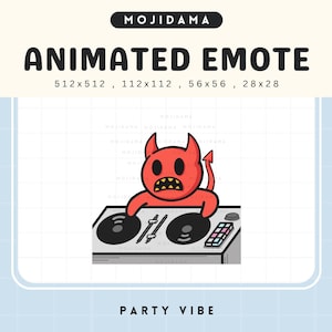 Animated Party Devil Emotes: Spooky Halloween Twitch/Discord Stream (Digital Download)
