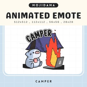Shark Camper Twitch Emotes Im Fine Fire Twitch Animation Cute Chibi Fish Animated Funny Stream Gaming Live Emote Vtuber Discord Silly Emoji
