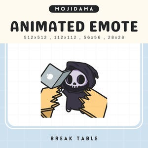 Animated Skull Halloween Twitch Emote: Spooky Chibi Rage (Digital Download)