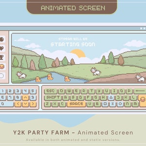 Twitch Screen Animation Overlay Duck Lofi Stream Aesthetic Cow Scene Nature Rabbit Cat Animated Space Overlay Streamer Just Chatting Vtuber