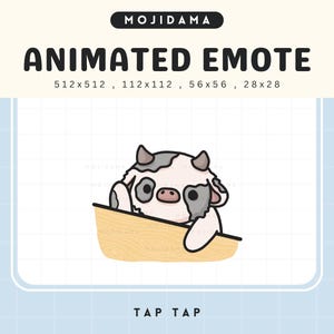 Vache, émoticônes Twitch, bongo, ferme d&#39;élevage animée de chibi, émoticônes kawaii mignonnes, Streamer Vtuber, diffusion en direct, jeux vidéo amusants, kick, emot, discord