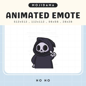 Animated Skull No Emote: Spooky Chibi Twitch/Discord Stream (Digital Download)