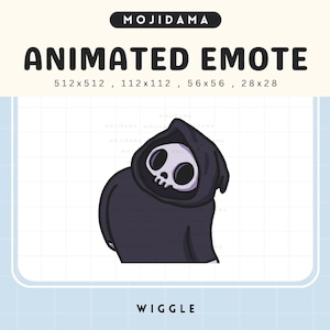 Wiggle Skull Animated Emote: Spooky Ghost for Twitch, Discord, Kick (Digital Download)