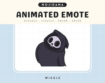 Wiggle Skull Animated Emote: Spooky Ghost for Twitch, Discord, Kick (Digital Download)
