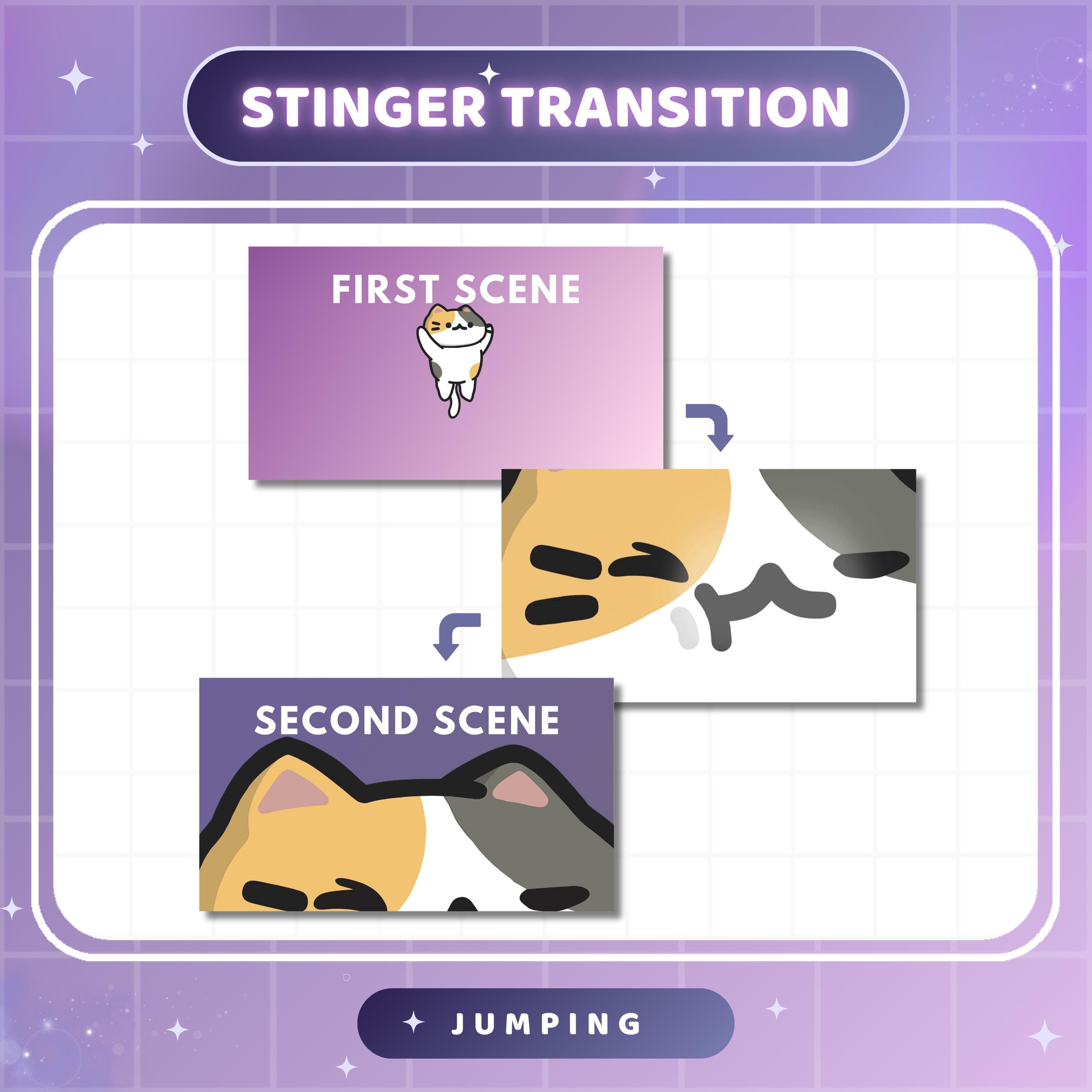 Twitch Transition Calico Cat, Animated Kitty Change Screen Stinger Live ...