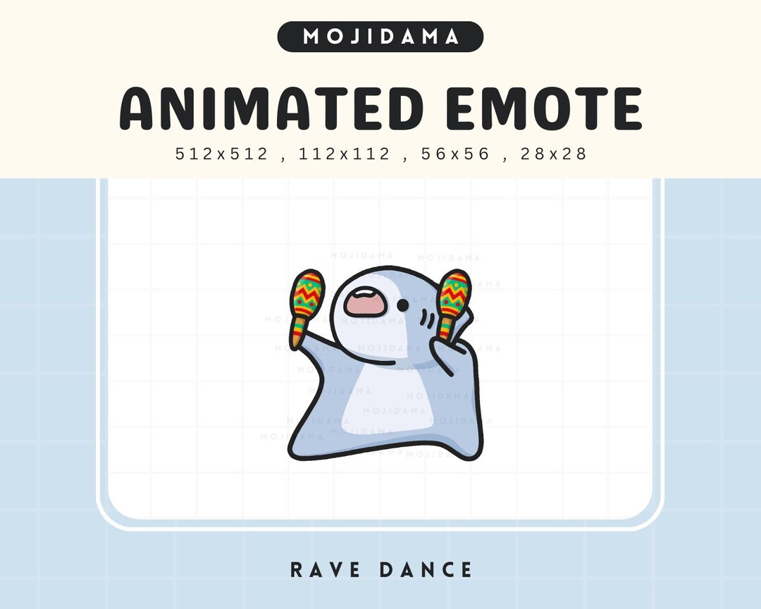 Shark Rave Dance Emotes Twitch Animated Funny Animal Chibi Emote ...