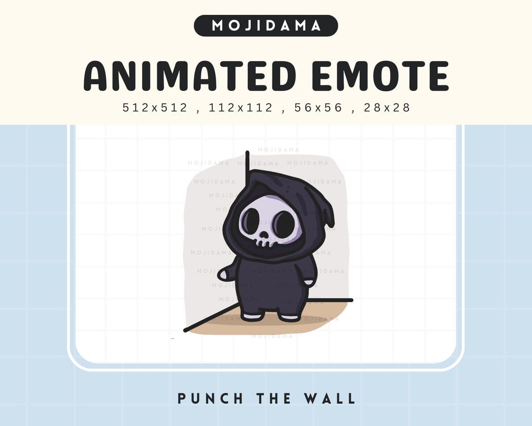 Skeleton Punch Skull Punch Emotes Animation: Spooky Twitch Animated Emotes for ...