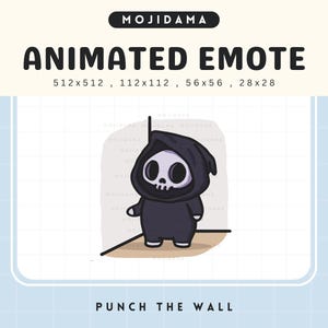 Skull Punch Emotes Animation: Spooky Twitch Animated Emotes for Streaming on YouTube, Kick, Discord