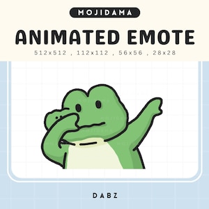 Dabz Crocodile Twitch Emotes Animation Cute Chibi Animated Gator Croco Kawaii Emote Vtuber Streamer Live Streaming Discord OBS Streamlabs