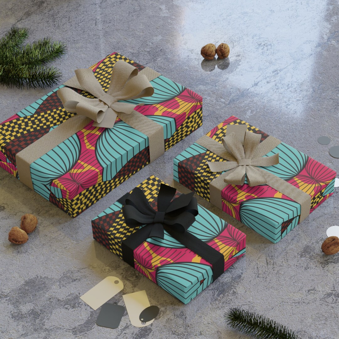 Kumasi African Print Wrapping Paper Ethnic Print Wrapping Paper African