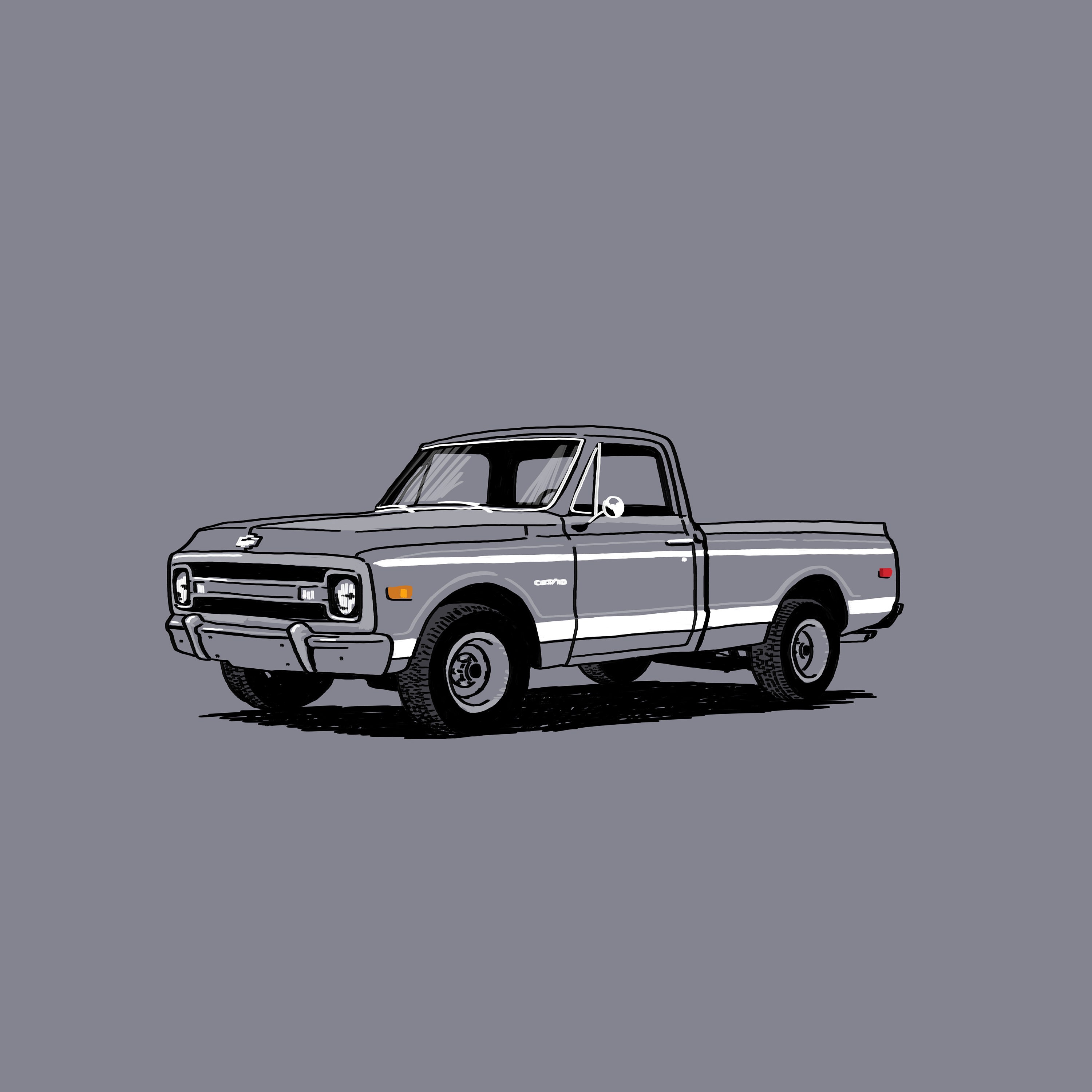 Archivo De Corte Vectorial Chevrolet C10 1969 Fleetside Slammed
