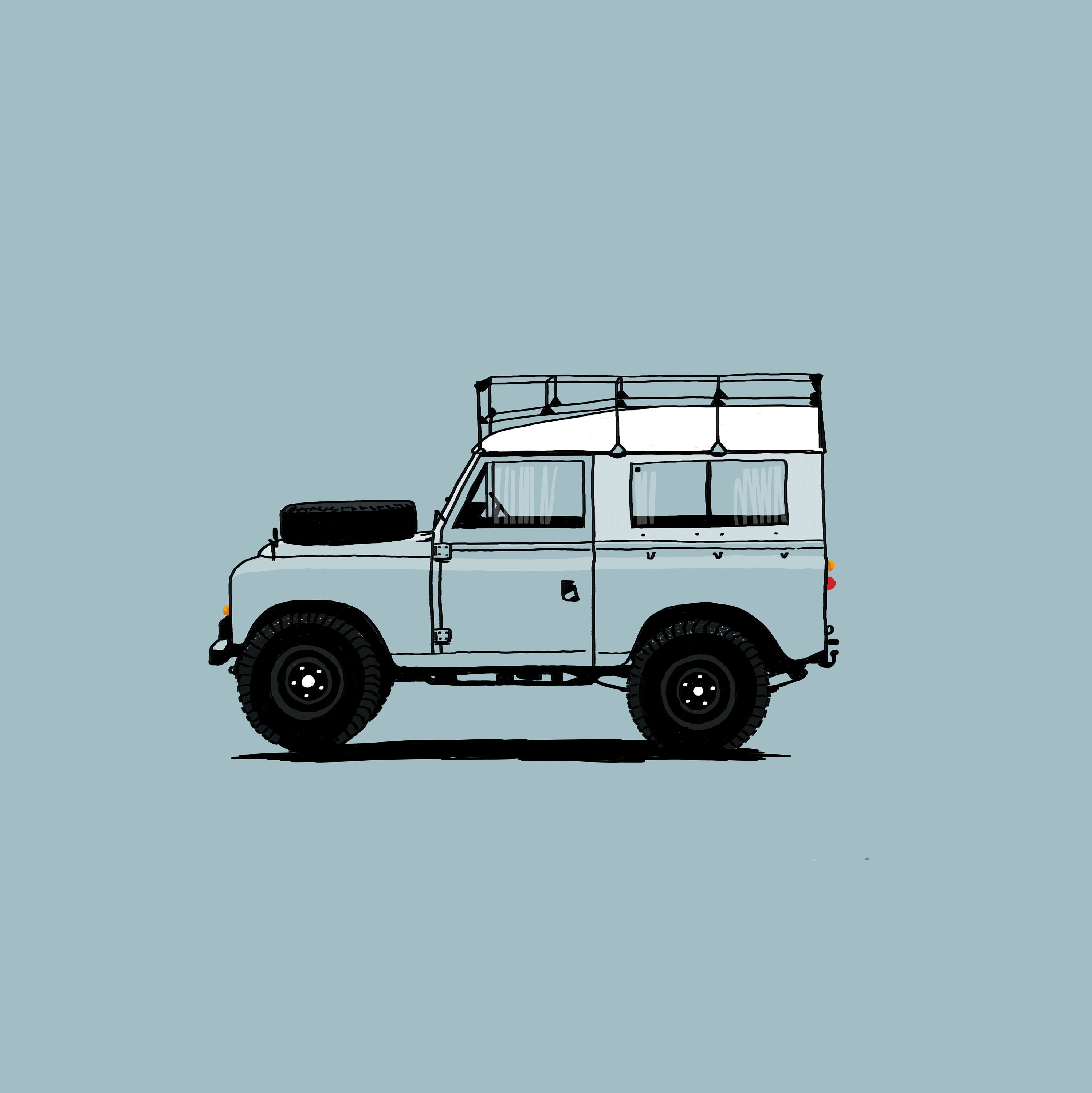 Land rover drawing Italia