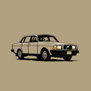 Volvo 240 Sedan Printable Art