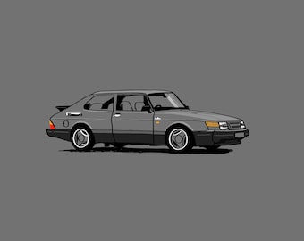 Saab 900 Turbo: afdrukbare kunst
