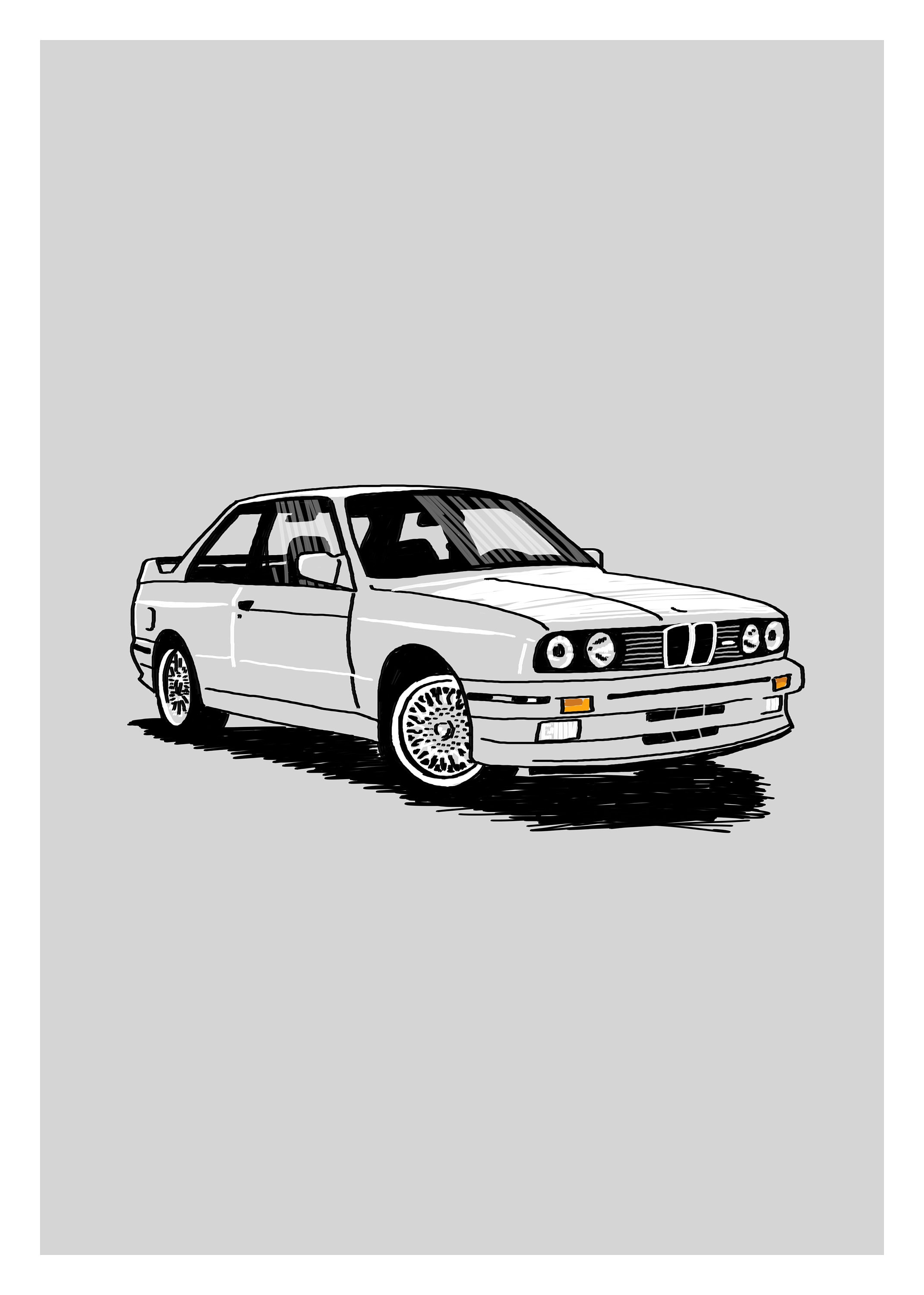 1987 BMW E30 M3 - Printable Art - Etsy Canada