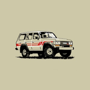 Toyota Land Cruiser 1987 - Arte imprimible