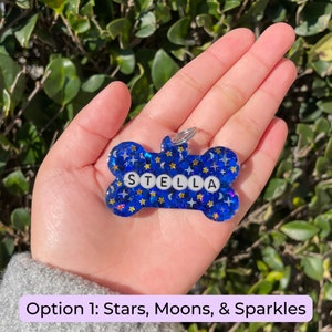 Midnight Sky Custom Resin Pet Tag