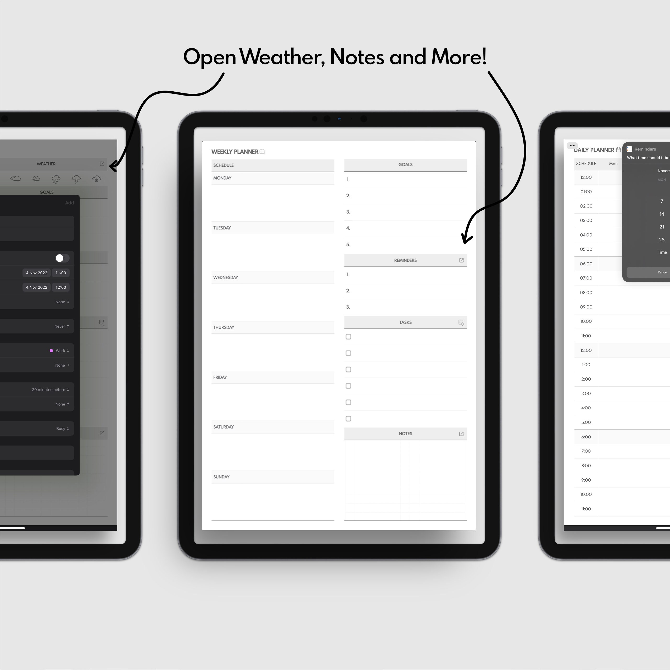 2024 Digital Planner With Reminders, Apple Calendar, And