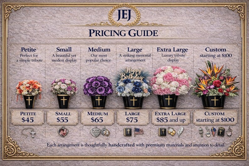 Luxury Memorial Floral Arrangements | Personalized Mausoleum Flowers ...