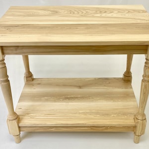 Isla de cocina, Isla de granja, Isla estilo cabaña francesa, Mesa auxiliar Harvest, Mesa rústica, Mesa Distress, Mesa de madera maciza, Isla con ruedas