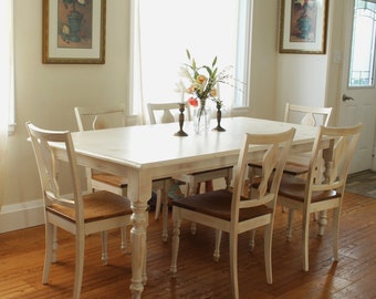 French cottage table,French farmhouse table, Harvest dining table,Rustic table,Distress dining table,Solid wood table,Handcrafted furniture