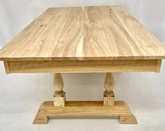 Monastery table, farmhouse table, harvest dining table,rustic table,distress dining table, trestle wood table,Handcrafted furniture,Cottage