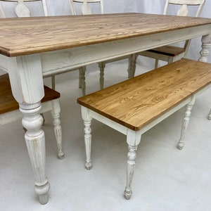 French cottage table,French farmhouse table, Harvest dining table,Rustic table,Distress dining table,Solid wood table,Handcrafted furniture
