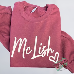 Puff Sweatshirts | Custom Sweatshirt | School Mascot | 3D Puffy Vinyl | School Spirit | Heart |