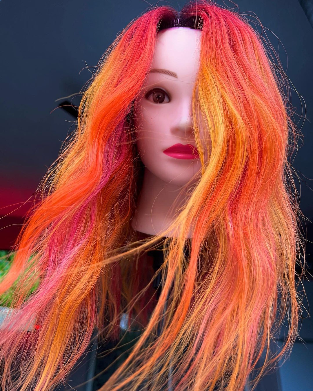 Custrom Colored 100 Human Hair Mannequin Etsy