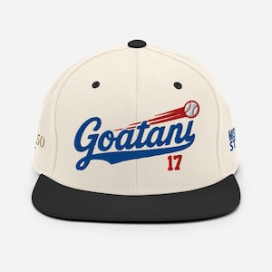 LIMITED GOATANI Baseball Snapback | Misokimo Studio Hat | Natural/Black with Embroidery | Sho-Time Inspired