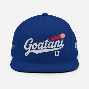 LIMITED GOATANI Snapback Hat – Royal Blue | Misokimo Studio | Dodgers-Inspired Embroidery