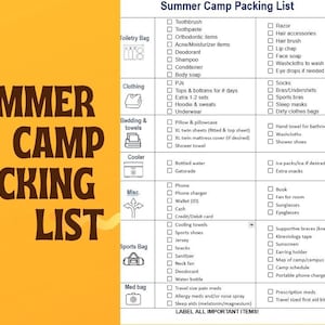 Sommercamp Packliste