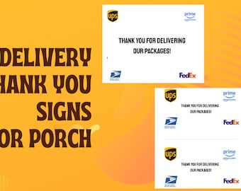 Letreros de agradecimiento por entrega para el porche