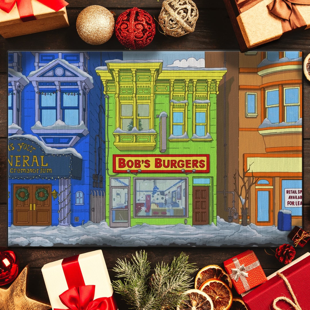 Bob's Burgers Christmas Holiday Outdoor Rug Etsy