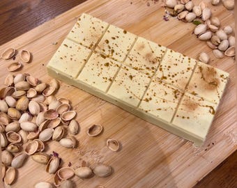 550g XL viral  Dubai Chocolate Bar Kunafa Pistachio Chocolate Bar, WHITE  CHOCOLATE