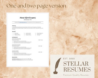 ATS Resume Template Word, Pages, Google Docs, Minimalist ATS CV Template, Modern Executive Resume, Professional Resume, Basic Simple Resume