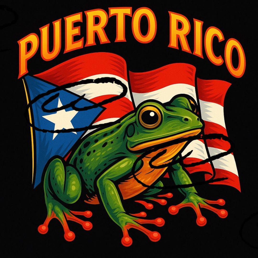 Purto Rico Sign Puerto Rico Coquí Frog Digital Download | Puerto Rican Flag Art ...