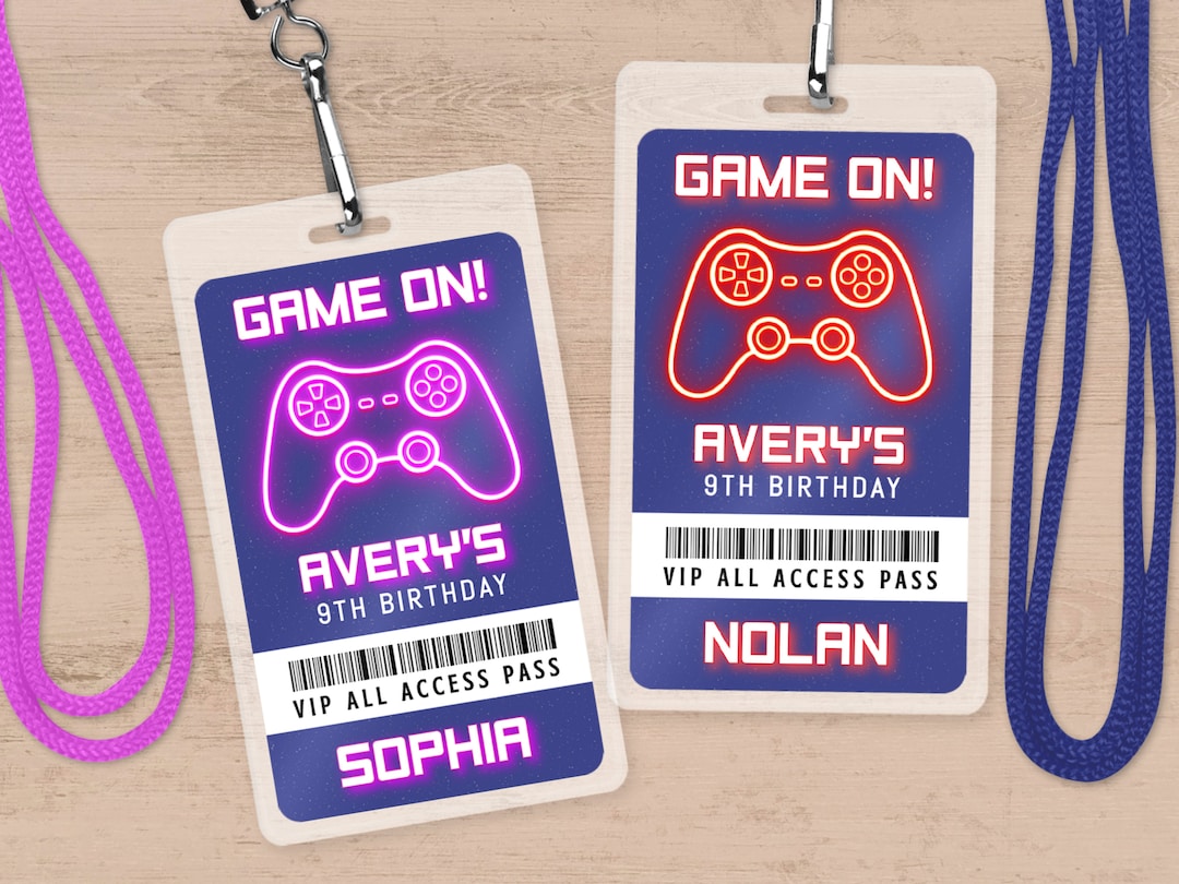 Vip Ame Pass Video Game VIP Birthday Party Pass for Girl Personalized - Etsy