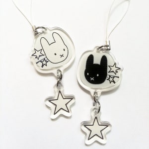 y2k miffy-inspired bunny phone/bag charm keychains