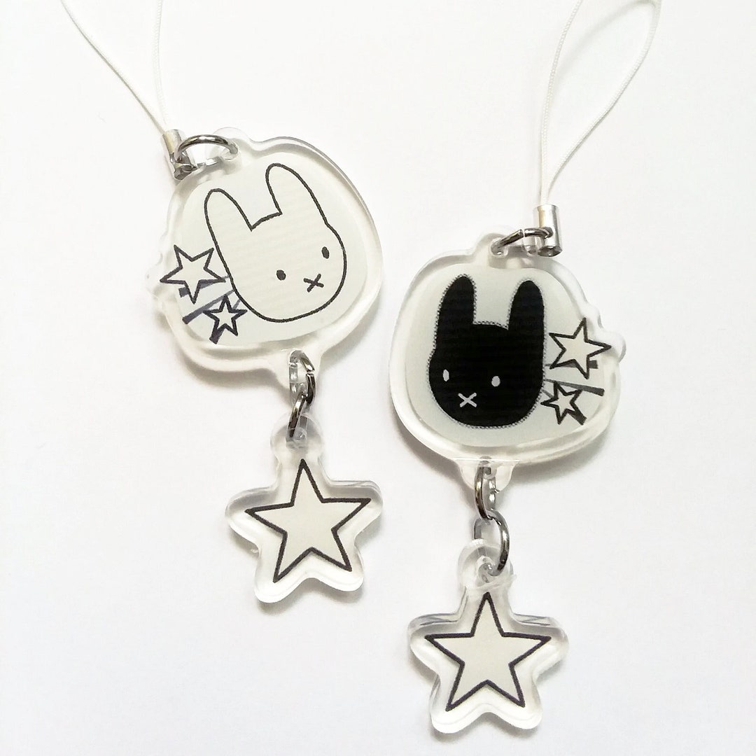 Y2k Miffyinspired Bunny Phone/bag Charm Keychains Etsy