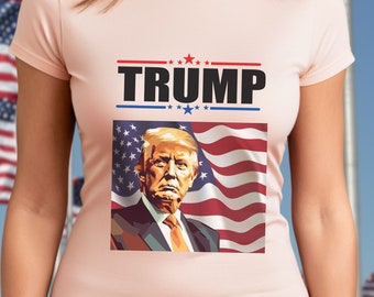 Trump USA Flag T-Shirt: MAGA 2024, Patriotic Tee