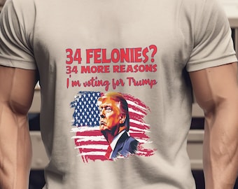 34 Felonies Trump 2024 Shirt: Funny MAGA Political Tee