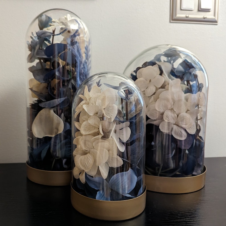 Floral Cloche Centerpieces Etsy